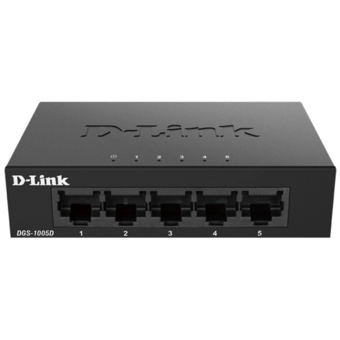 Неуправляемый коммутатор D-LINK с 5 портами 10/100/1000Base-T DGS-1005D/R1A